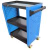 Тележка инструментальная с 3 открытыми полками и перфорированными боковинами KraftWell KRW-T3PB