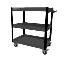 Тележка инструментальная с 3 открытыми полками KraftWell KRW-T3G