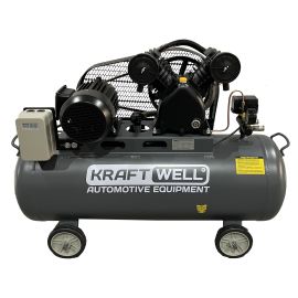 Компрессор поршневой 420 л/мин, 10 бар, 100 л, 380В KraftWell KRW-AC420-100L