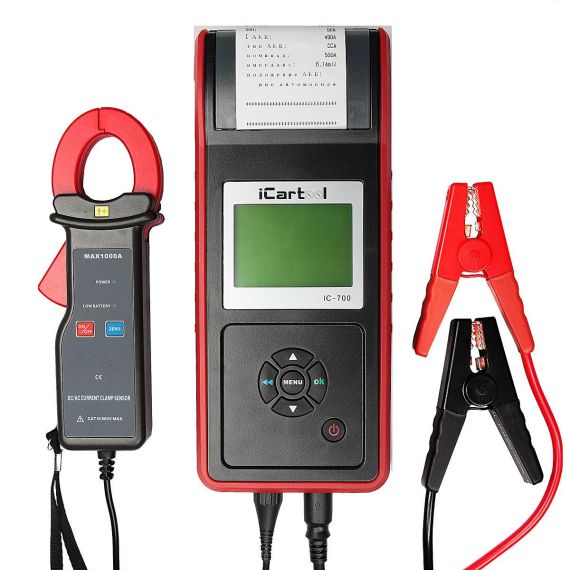 Тестер аккумуляторных батарей 12/24V  IC-700, изображение 2