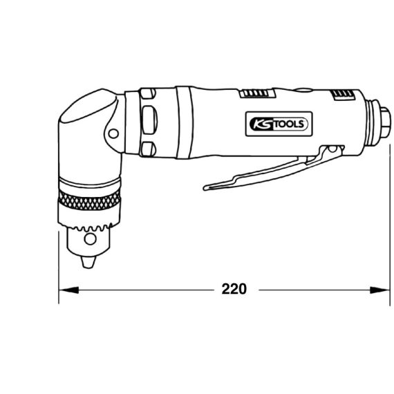Дрель угловая 10 мм KS Tools 515.1265, изображение 2
