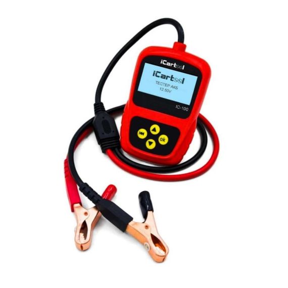 Тестер аккумуляторных батарей 12V iCartool IC-100, изображение 2