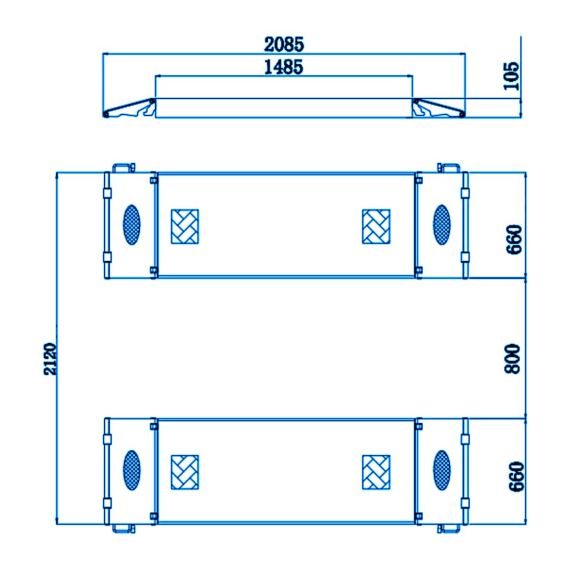 Подъёмник ножничный короткий г/п 3,5 т. KraftWell KRW350SF_blue, Цвет: Синий, Напряжение: 380, изображение 6