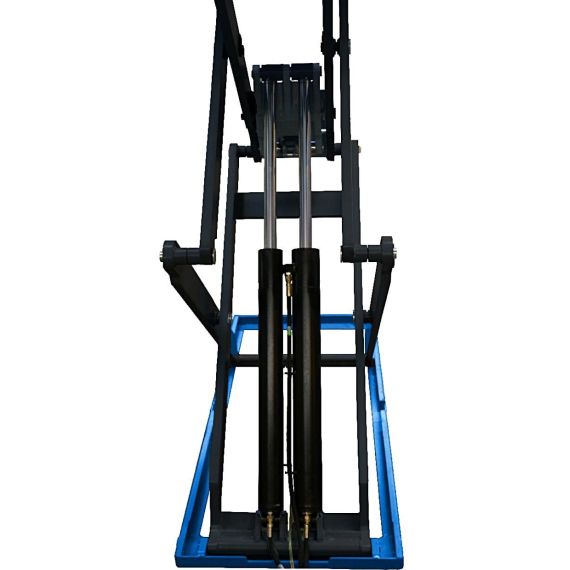 Подъёмник ножничный короткий г/п 3,5 т. KraftWell KRW350SF_blue, Цвет: Синий, Напряжение: 380, изображение 2