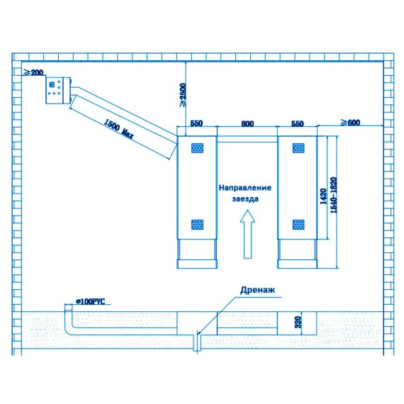 Подъёмник ножничный короткий г/п 3,6 т. KraftWell KRW360SU_blue, Цвет: Синий, Напряжение: 380, изображение 2