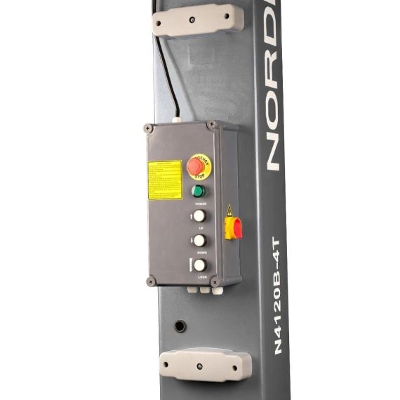 Подъемник 4 т. двухстоечный с нижней синхронизацией  Nordberg N4120B-4T_380V, Цвет: Cерый, Напряжение: 380, изображение 4