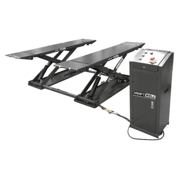 Подъёмник ножничный короткий шиномонтажный г/п 3000 кг. KraftWell KRW3TN, Цвет: Cерый, Напряжение: 380