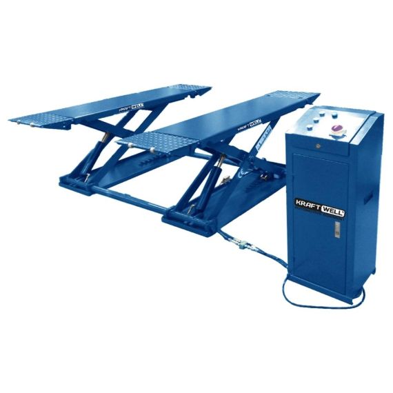Подъёмник ножничный короткий шиномонтажный, г/п 3 т. KraftWell KRW3TN_blue, Цвет: Синий, Напряжение: 380