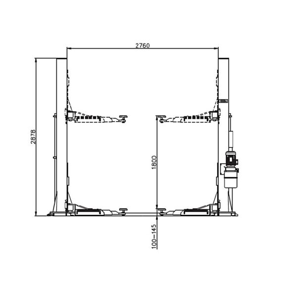 Подъемник двухстоечный г/п 4 т. KraftWell KRW240EB, изображение 2