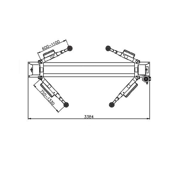 Подъемник двухстоечный г/п 4 т. KraftWell KRW240EB, изображение 3