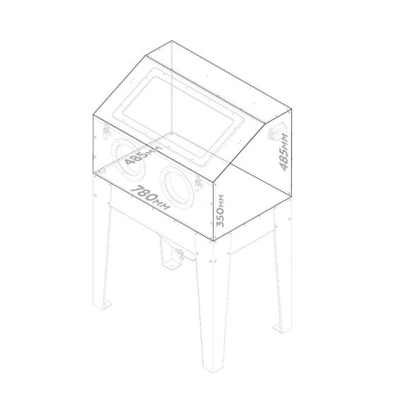 Камера пескоструйная с фронтальной загрузкой 220 л. KRW-SB220F, изображение 2