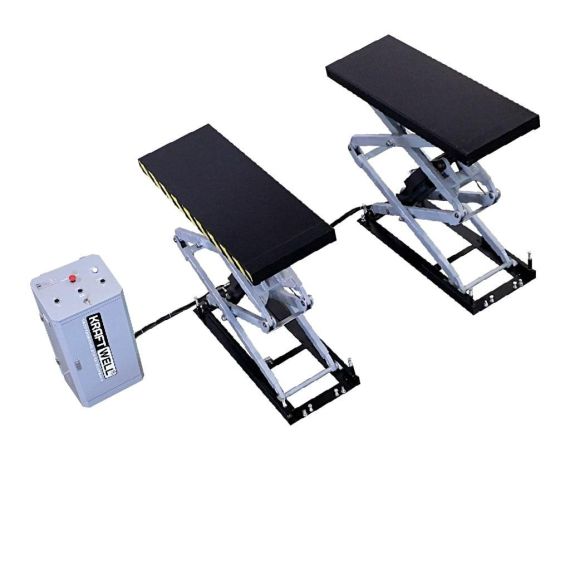 Подъемник ножничный короткий, заглубляемый, г/п 3,2 т. KraftWell KRW3.2U, Цвет: Cерый, Напряжение: 380, изображение 11