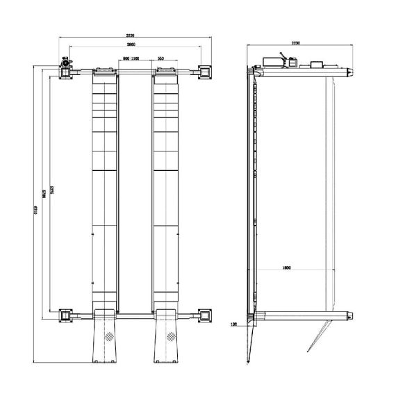 Подъемник четырехстоечный KraftWell KRW450AT платформы для сход-развала, г/п 4,5 т., изображение 6