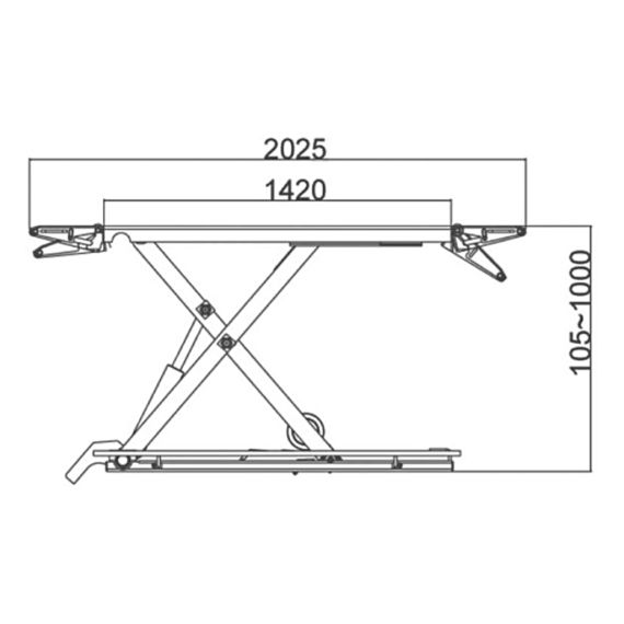 Подъёмник ножничный шиномонтажный Velyen 4EE1150, г/п 2,8 т., изображение 2