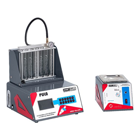 Установка для тестирования и очистки форсунок GDI, EFI, PIEZO KraftWell PULA KRW-T6-LCD, изображение 2