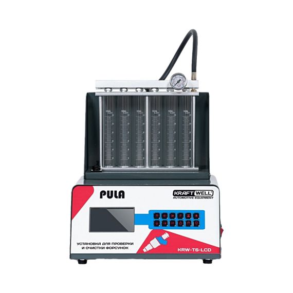 Установка для тестирования и очистки форсунок GDI, EFI, PIEZO KraftWell PULA KRW-T6-LCD, изображение 3