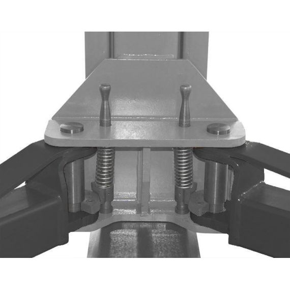 Подъемник двухстоечный KraftWell KRW4MU/220 с верхней синхронизацией, г/п 4т., Цвет: Cерый, изображение 3