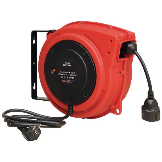 KraftWell KRW1731EW Катушка-удлинитель электрическая, 15 м., 220 В.