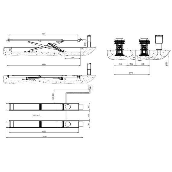 Подъемник ножничный Velyen 4EE2400F платформы гладкие, г/п 4 т., изображение 2