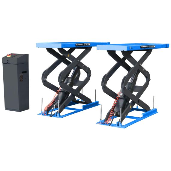 Подъёмник ножничный короткий г/п 3,6 т. KraftWell KRW360SU_blue, Цвет: Синий, Напряжение: 380